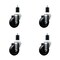 Service Caster 3.5'' SS Hard Rubber Wheel Swivel 1-1/2'' Expanding Stem Caster Set, 4PK SCC-SSEX20S3514-HRS-112-4 - alternate 1